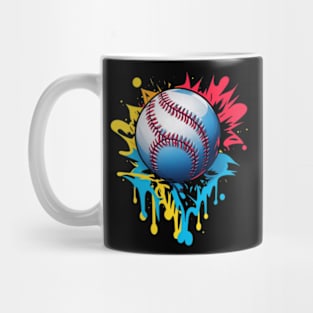 Abstract Baseball Ball Mug